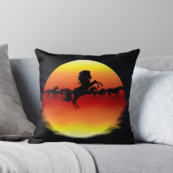 Item preview, Horse silhouettes against the sunset designed and sold by BiekerDesign.