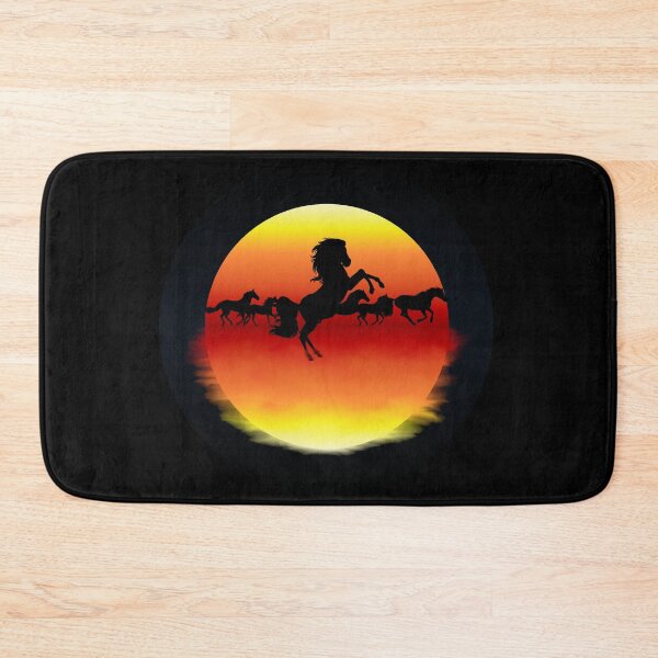 Item preview, Horse silhouettes against the sunset designed and sold by BiekerDesign.