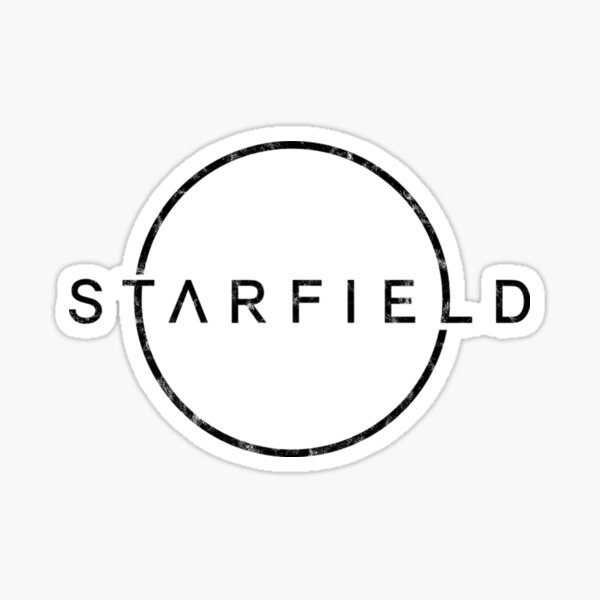 Pegatina for Sale con la obra «Logotipo negro desgastado de Starfield ...