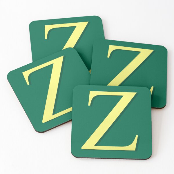 Item preview, The Letter Z Gold on Christmas Green 5748 designed and sold by Art in My Loft.