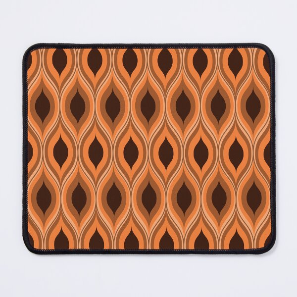 Item preview, Retro Mid Century Modern Ogee Pattern in orange and brown  designed and sold by Yasminepatterns .