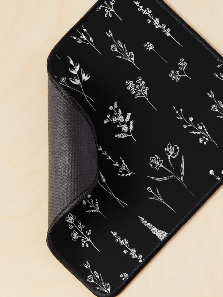 Alternate view of Black wildflowers Mouse Pad