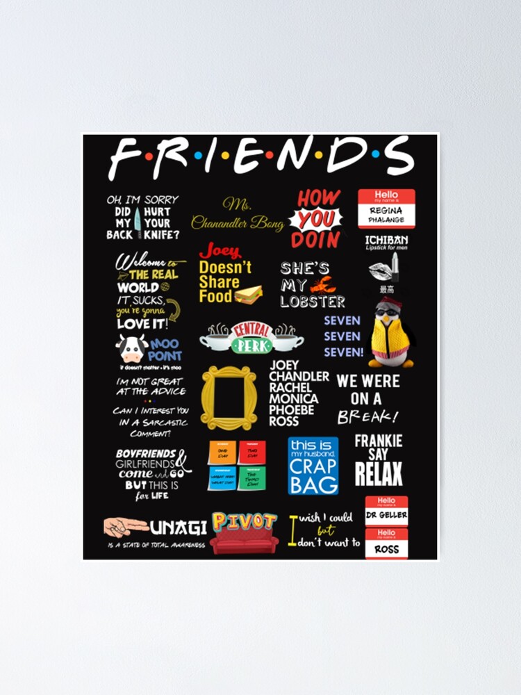 Pastele Best Friends Tv Series Quotes Poster Custom Personalized