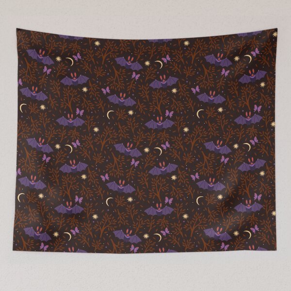 Item preview,  pattern with bats and branches designed and sold by burbura.