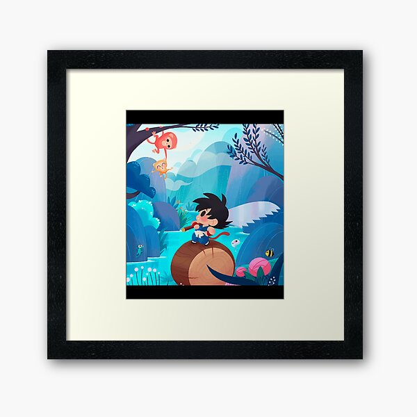 GOKU DRIP Framed Art Print for Sale by seciliakalil