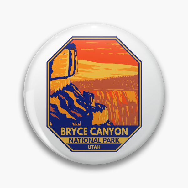 Item preview, Bryce Canyon National Park Utah Inspiration Point Emblem designed and sold by KrisSidDesigns.