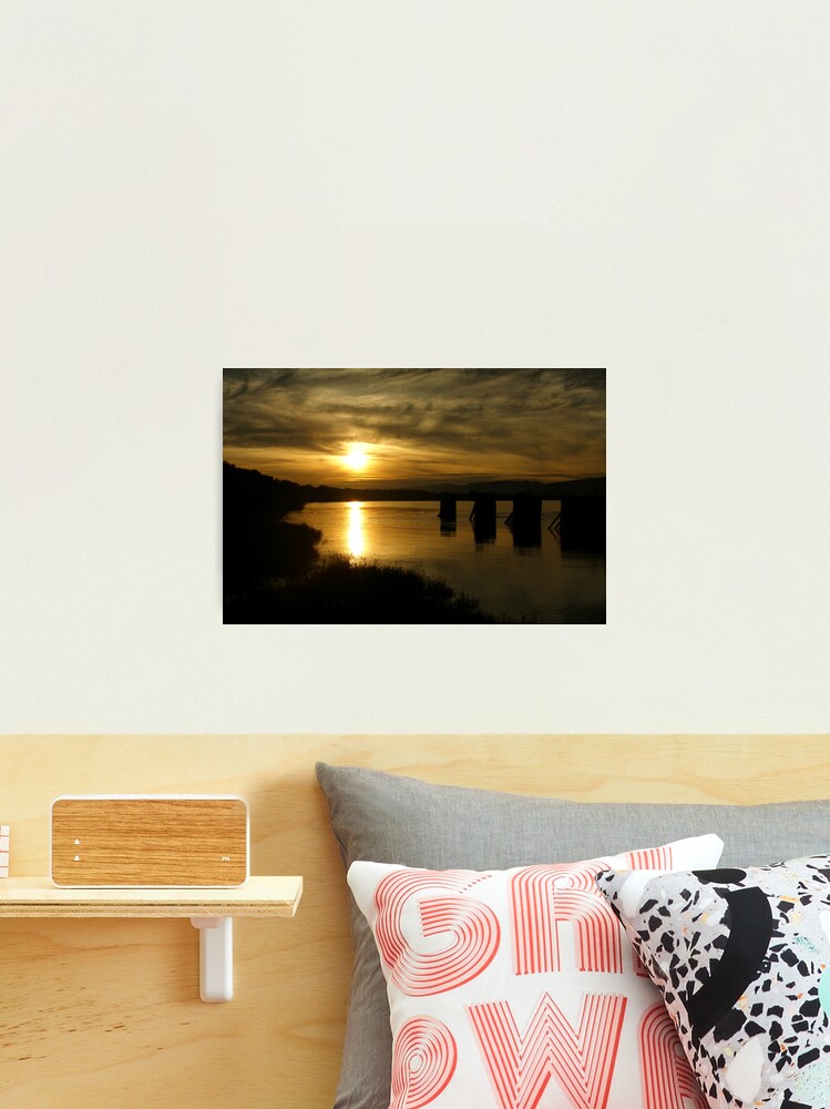 Thumbnail 2 of 3, Photographic Print, Sunset by the River designed and sold by MaluC.