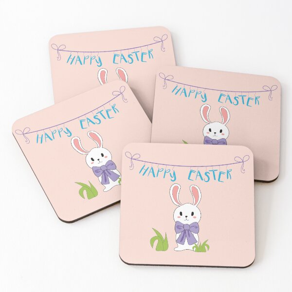 Item preview, Happy Easter with a cute Easter Bunny designed and sold by Missing In Art.
