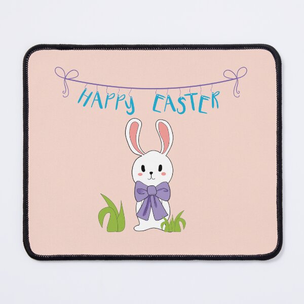 Item preview, Happy Easter with a cute Easter Bunny designed and sold by Missing In Art.