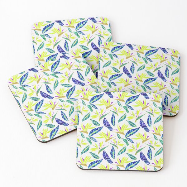 Item preview, Birds of Paradise Pattern - Lime Green and Navy Blue designed and sold by Jesslarsonart.