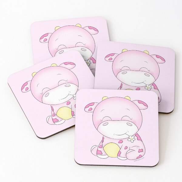 Item preview, Happy Pink Strawberry Cow designed and sold by PancakeAndLoaf.