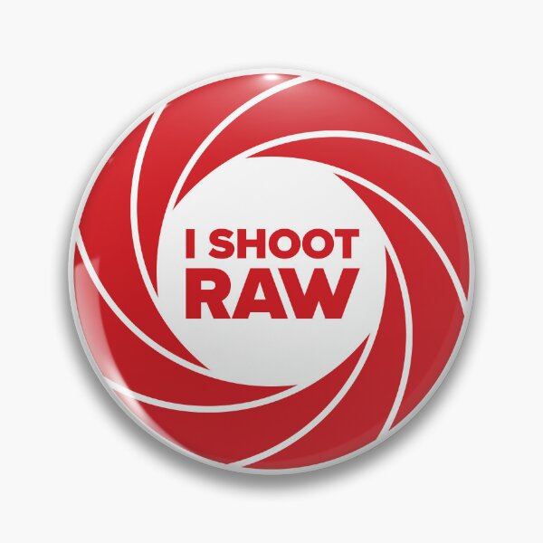 Item preview, I Shoot Raw Aperture Ring - Photography Design (Red on White) designed and sold by STUDIO-72.