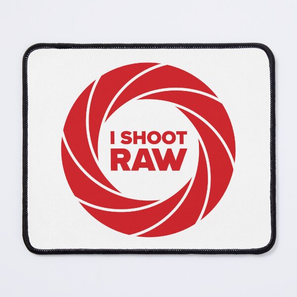 Item preview, I Shoot Raw Aperture Ring - Photography Design (Red on White) designed and sold by STUDIO-72.