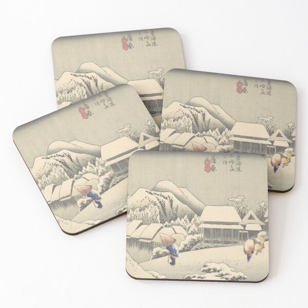 Item preview, Kanbara- Evening Snow - Utagawa Hiroshige - Vintage Art designed and sold by RickE.