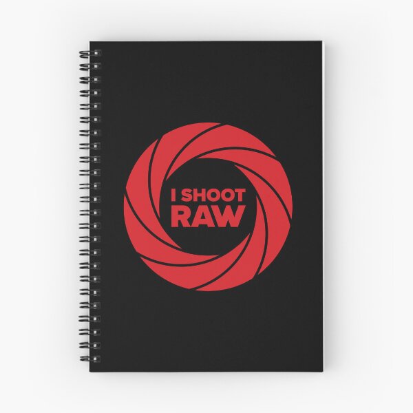 Item preview, I Shoot Raw Aperture Ring - Photography Design (Red on Black) designed and sold by STUDIO-72.