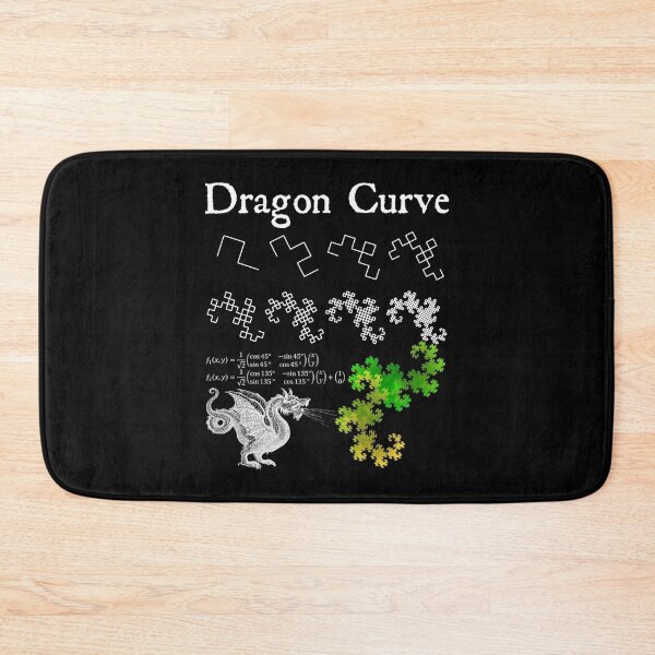 Aperçu de l'œuvre Nerdy Dragon Curve Fractal Chaos Physique Professeur de Mathématiques Geek de Mathématiques . créée et vendue par looimvkirk7z.