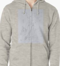Nature Abstract Zipped Hoodie
