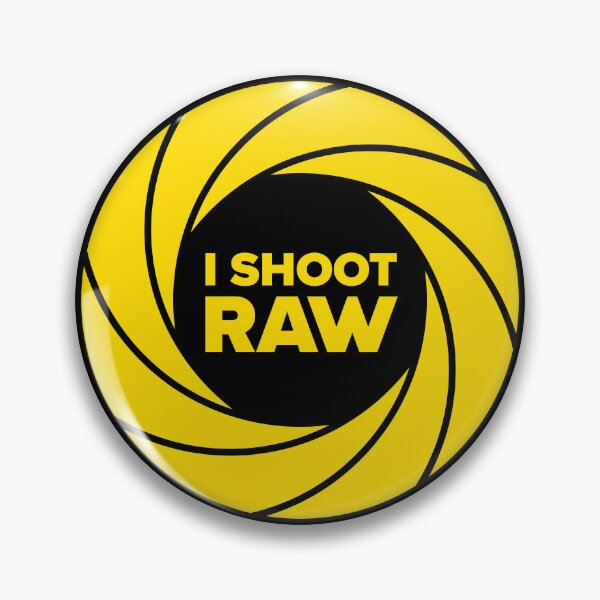 Item preview, I Shoot Raw Aperture Ring - Photography Design (Yellow on Black) designed and sold by STUDIO-72.