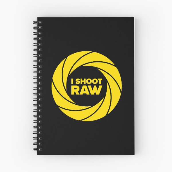 Item preview, I Shoot Raw Aperture Ring - Photography Design (Yellow on Black) designed and sold by STUDIO-72.