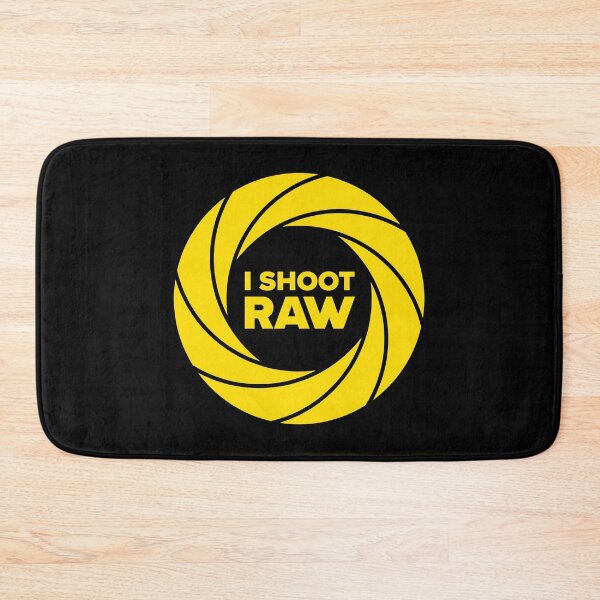 Item preview, I Shoot Raw Aperture Ring - Photography Design (Yellow on Black) designed and sold by STUDIO-72.