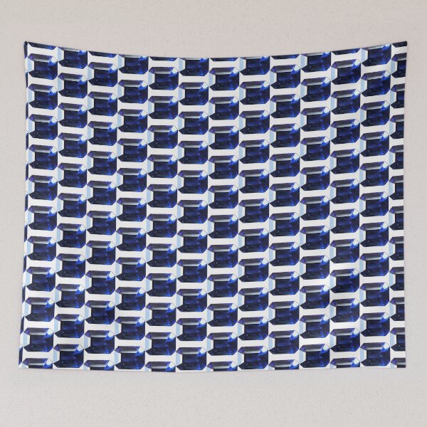 Item preview, Rectangular Sapphire Blue Pattern designed and sold by DigitalGemArt.