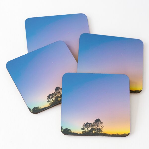 Item preview, Colorful Sunset with Moon and Tree  designed and sold by sabelsstudio.