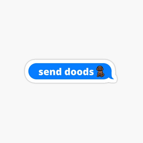 Send Doods | Dark Chocolate Brown Doodle Sticker