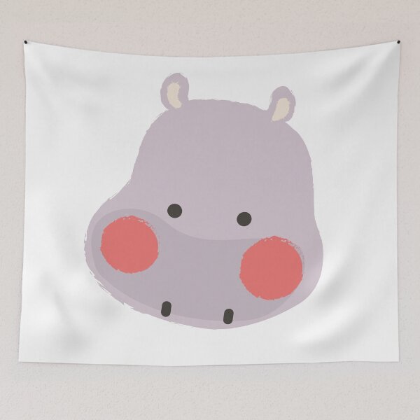 Item preview, Cute little Hippopotamus - Cute Hippo designed and sold by NotUrAverageART.