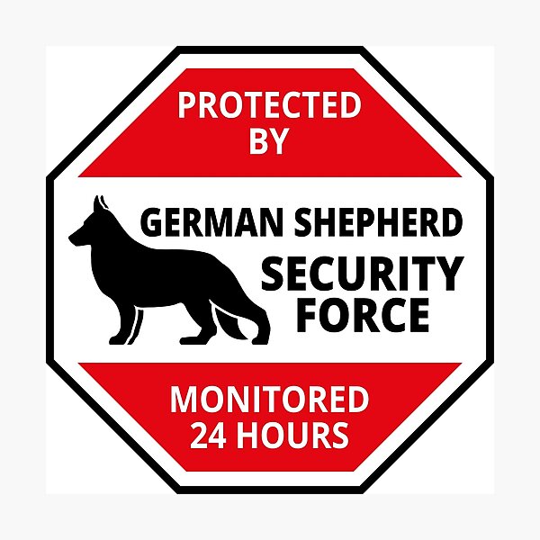 Item preview, German Shepard Security - DETER BURGLARS designed and sold by chrisgchadwick.