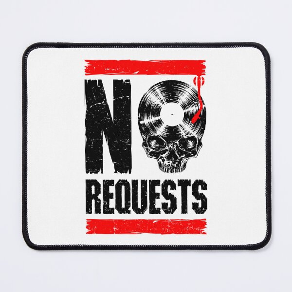 Item preview, No Requests DJ Turntable Vinyl Record Gothic Skull designed and sold by GrandeDuc.