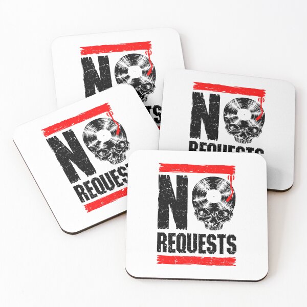 Item preview, No Requests DJ Turntable Vinyl Record Gothic Skull designed and sold by GrandeDuc.