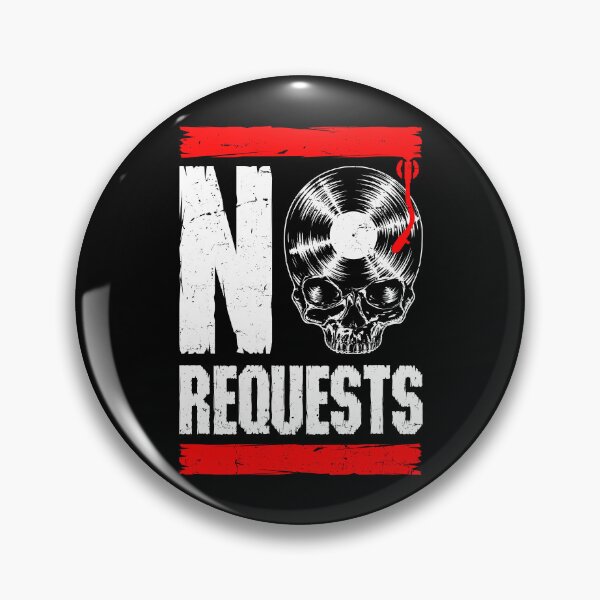 Item preview, No Requests DJ Turntable Vinyl Record Gothic Skull designed and sold by GrandeDuc.