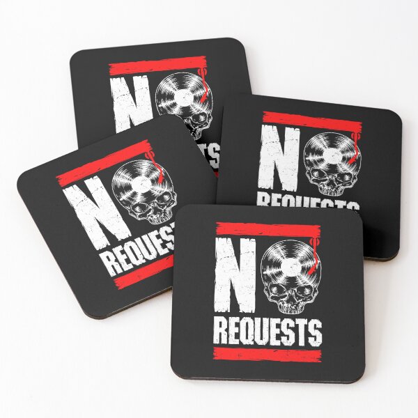 Item preview, No Requests DJ Turntable Vinyl Record Gothic Skull designed and sold by GrandeDuc.