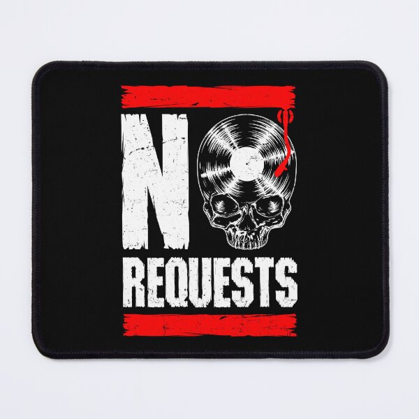 Item preview, No Requests DJ Turntable Vinyl Record Gothic Skull designed and sold by GrandeDuc.