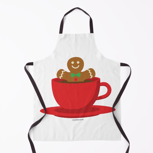 Item preview, Gingerbread Man Relaxing In A Hot Chocolate Red Cup designed and sold by BirdAtWork.