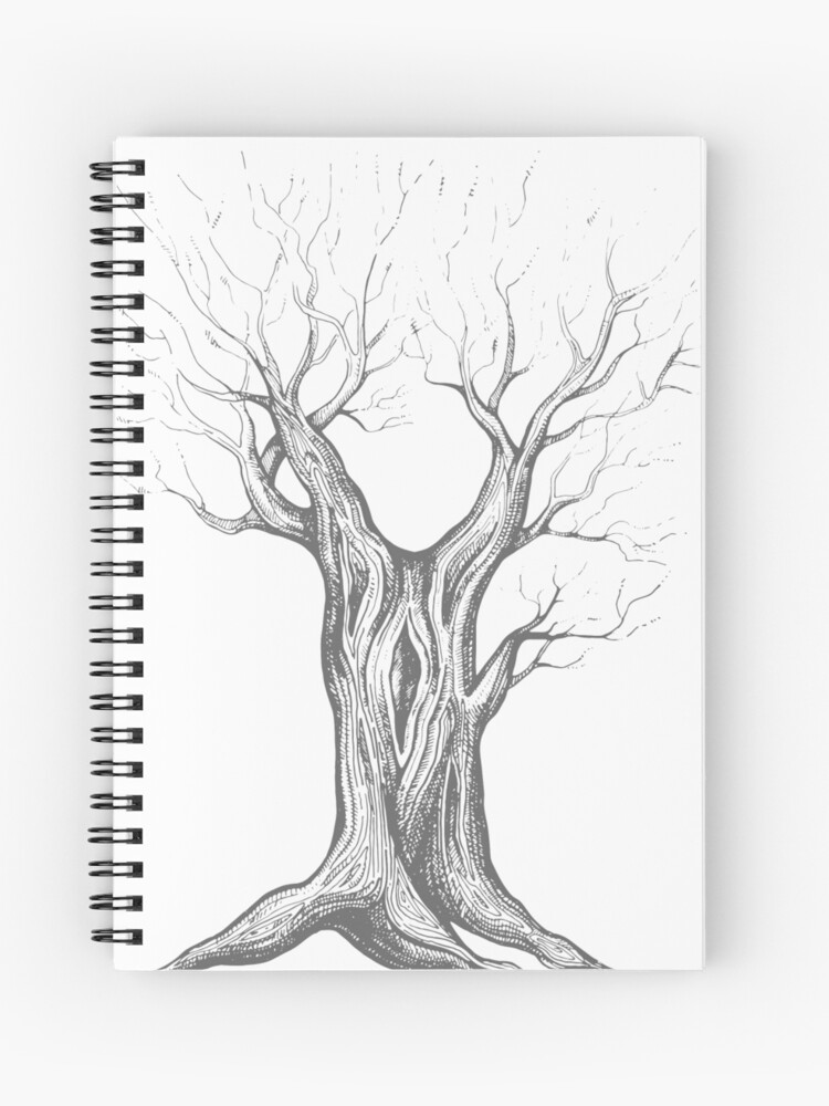 Cuaderno de espiral «Roble, natural, fondo, diseño, ilustración, árbol» de  lex-sky | Redbubble