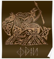 Odin, der Valhalla auf Sleipnir betritt Poster
