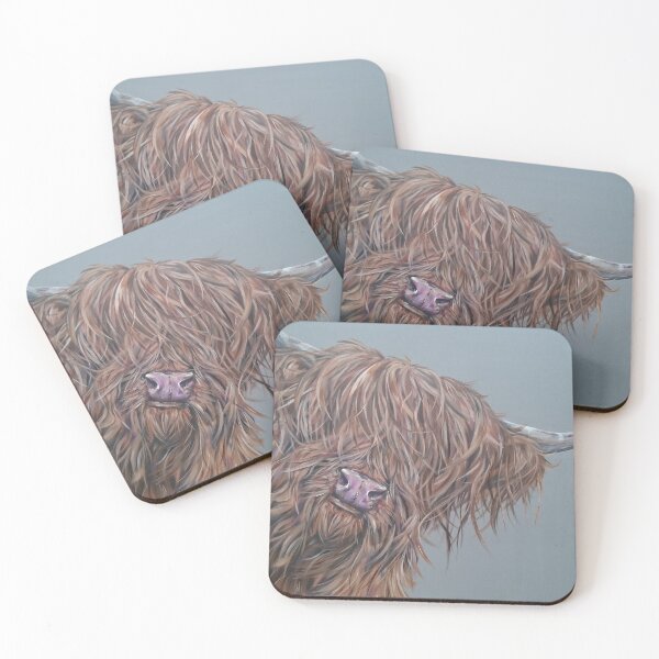 Item preview, Cooey! Highland hairy cow, Heilan Scottish coo art by award-winning UK artist Sam Fenner designed and sold by SamFennerArt.