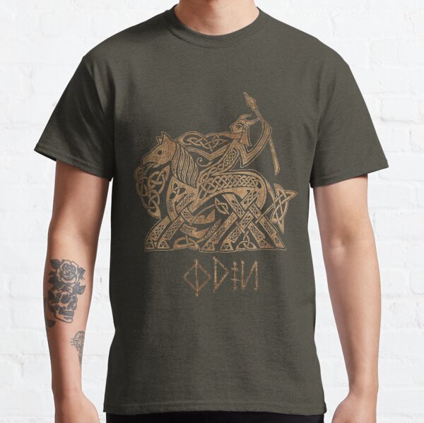 Tshirt Aufrecht gehen Odin Thor Walhalla Hugin Munin Grungir Amon Tyr Wotan 