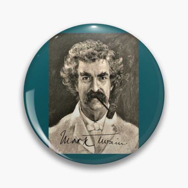 Artikelvorschau, Mark Twain-Porträt mit Signatur entworfen und verkauft von Gordon-Store.
