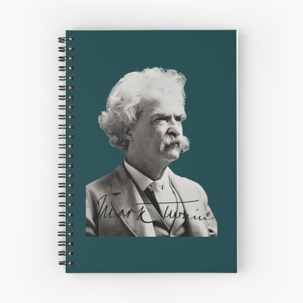 Artikelvorschau, Mark Twain, 1907 Porträt mit Unterschrift entworfen und verkauft von Gordon-Store.