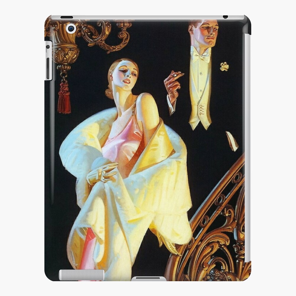 Joseph Christian Leyendecker Couple Descending Staircase 1923 Ipad Case And Skin By Wirla