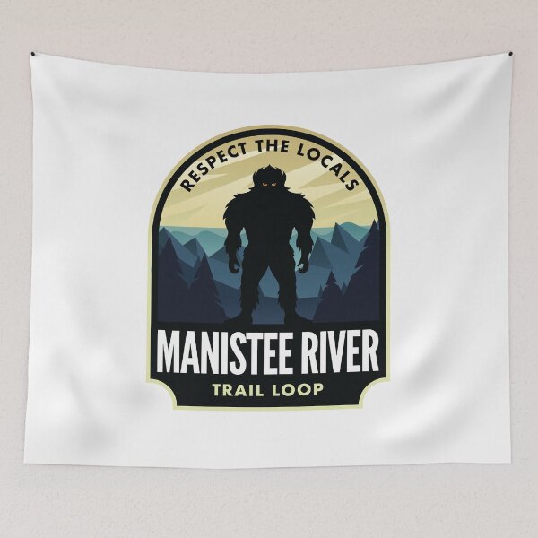 Item preview, Manistee River Michigan Bigfoot Sasquatch designed and sold by HalpinDesign.