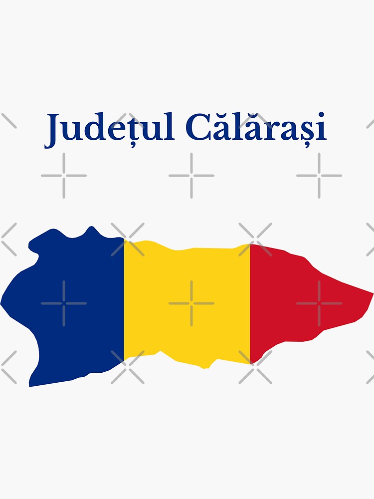 "Calarasi County Map Design, Romania." Sticker by marosharaf | Redbubble