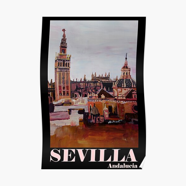 Sevilla Skyline in Andalusien Spanien mit Giralda Poster