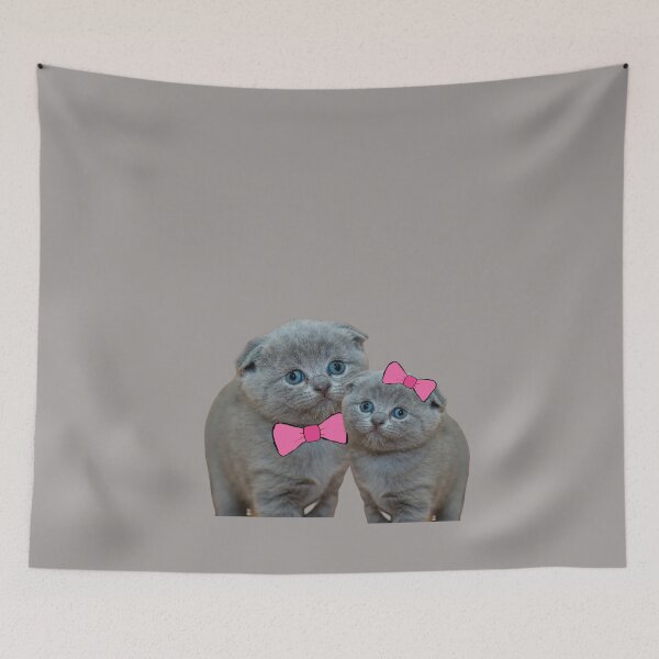 Item preview, Illustrate Pink Bow, Gift for Cute Cat Lovers and British Shorthair Cat designed and sold by DiensDesign.