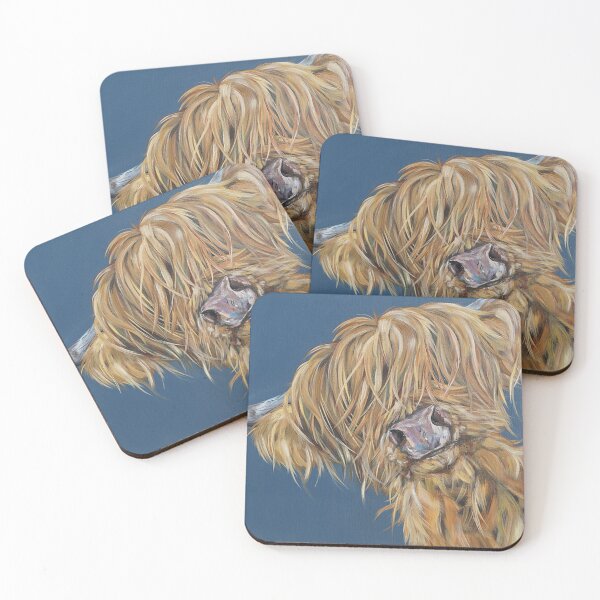 Item preview, Cutie Coo! Highland hairy cow, Heilan Scottish coo art by award-winning UK artist Sam Fenner designed and sold by SamFennerArt.
