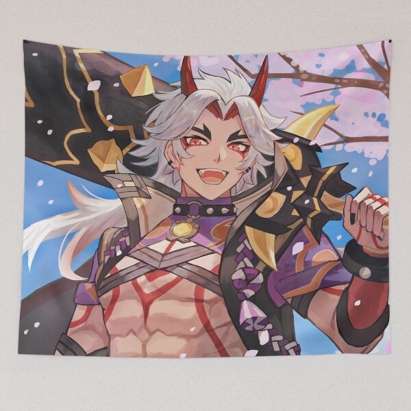 Item preview, Arataki Itto Genshin Impact Geo Character designed and sold by genshinwaifus.