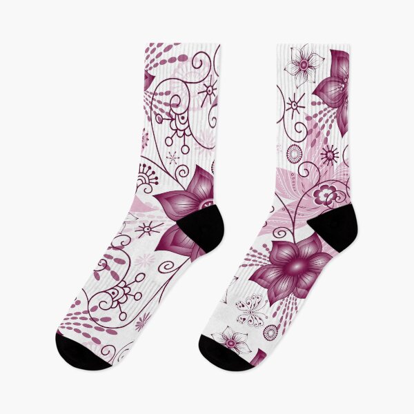 Item preview, Floral Spiral Pink and White Pattern designed and sold by Queen1120.