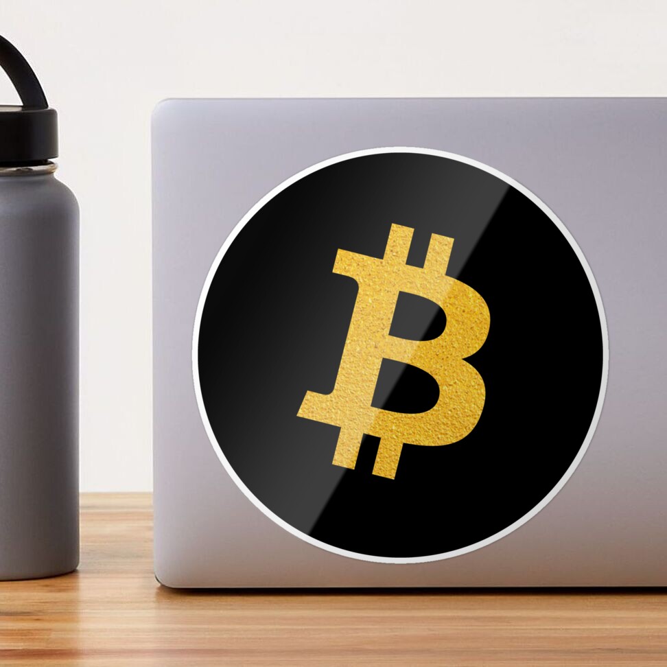 black and gold bitcoin logo